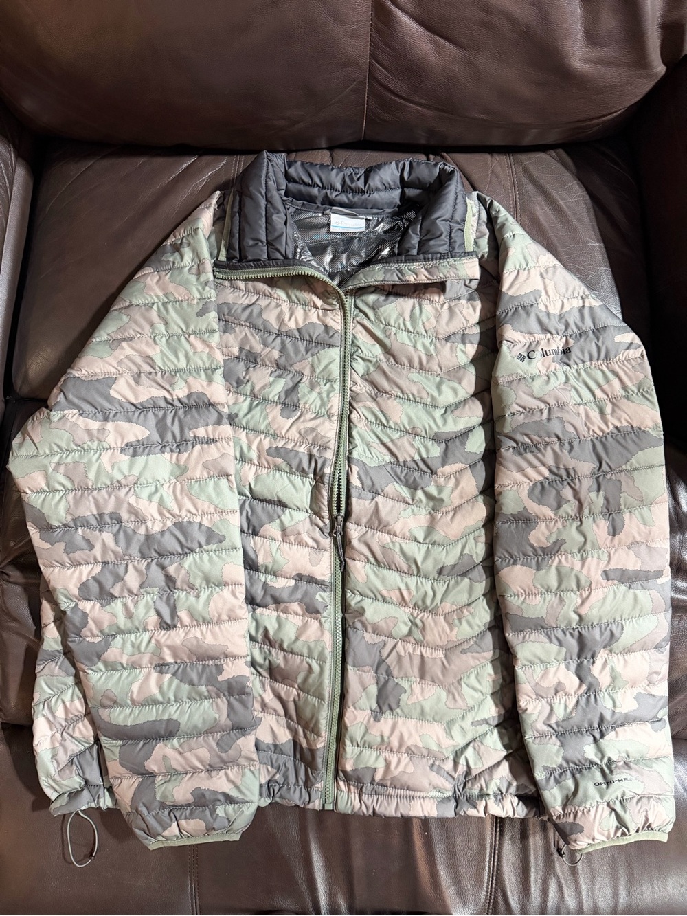 Columbia Powder Lite Omni-Heat Puffer Jacket Camo Men’s [Size 2XL